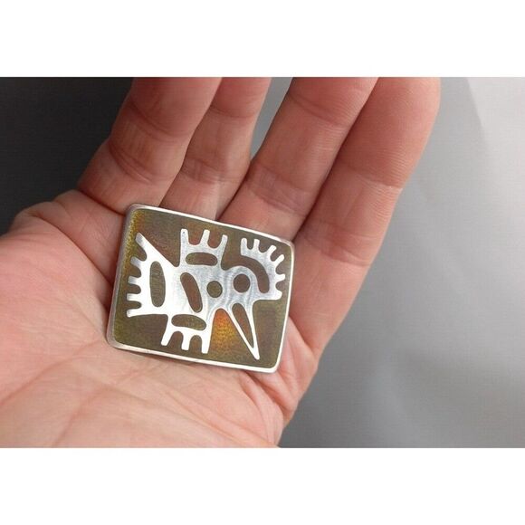 David Andersen Rare brooch DA Norway Scandinavian design enamel pin jewelry - Picture 7 of 7